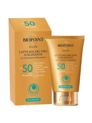 Biopoint latte solare viso tubo spf50 50ml