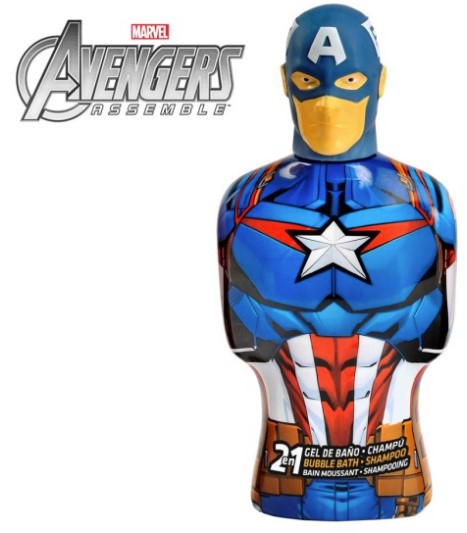 446841A4C388921978F2FC7CB0606E0D_ Captain america busto bagno & shampoo 2 in 1 350 ml