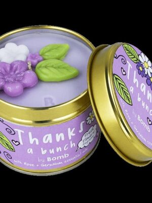 The bomb candela profumata thanks a bunch tin candle