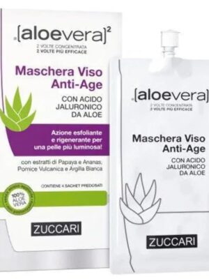 Zuccari aloe vera maschera viso antiage 4 x 20 ml