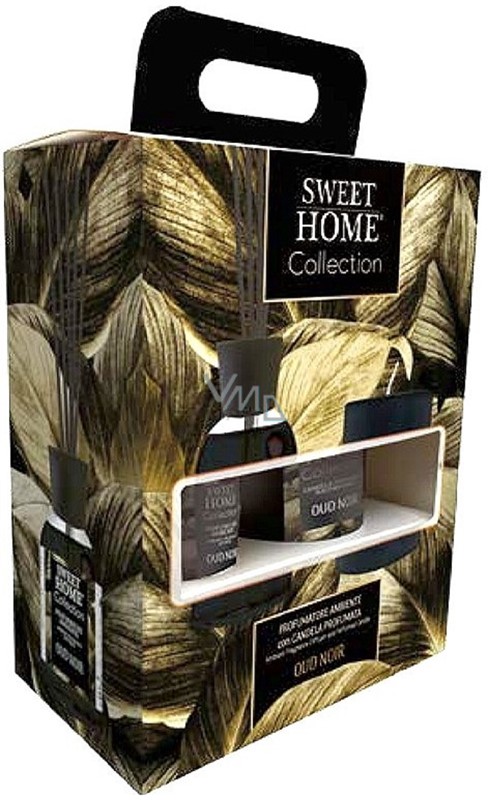 B23858003985BBA7A14F0706C01D6EEE_ Sweet home prof ambiente 100ml + candela 280gr oud noir
