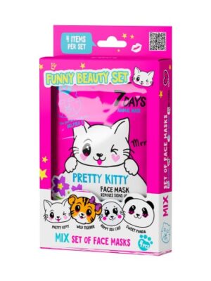 7days funny beauty cofanetto maschere viso pretty kitty