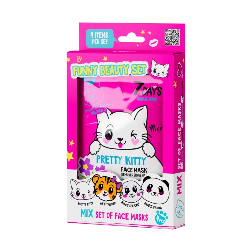 CA9E483A7E89096E1E00E680D3659CE8_ 7days funny beauty cofanetto maschere viso pretty kitty