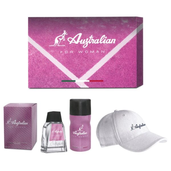 FA381FB68877B9176AD7A8ABAC596344_ Australian rosa edt 100 ml + deo 150 ml + berretto
