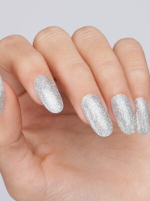 Estrosa smalto gel argento glitter