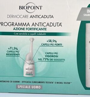 Biopoint dermocare anticaduta tratt in fiale uomo + shampoo
