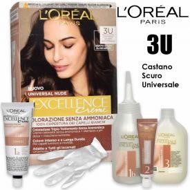 L'oreal excellance creme 3u castano scuro uni no ammonia
