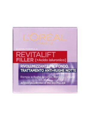 L' oreal revitalift filler crema viso antirughe notte 50 ml